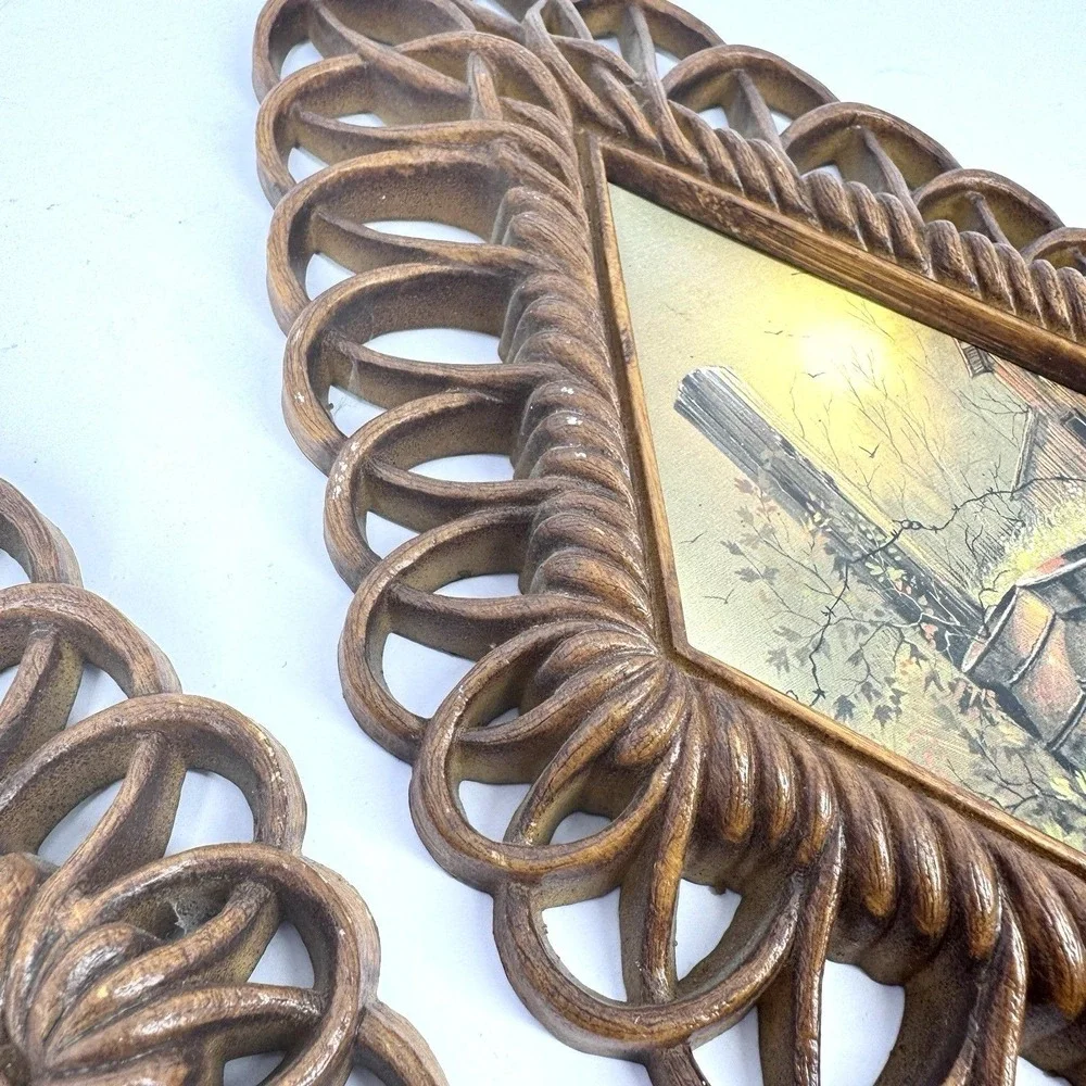 Burwood Products Vintage‎ Wall Plaques Set Rustic Farmhouse Country Cottage